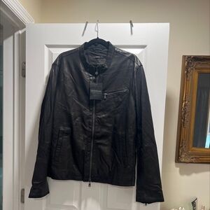 Nwt John Varvatos mens leather jacket xxl